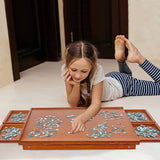 1500 Piece Puzzle Board, 70cm x 90cm Wooden Jigsaw Puzzle Table with Legs