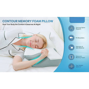 Soft Cervical Pillow for Neck Pain Relief Memory Foam Ergonomic