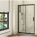 Adjustable 900-1000mm Wall to Wall Sliding Door Glass Shower Screen in Black