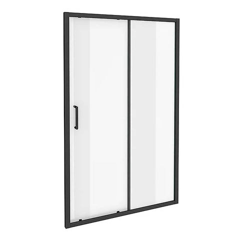 Adjustable 800-900mm Wall to Wall Sliding Door Glass Shower Screen in Black