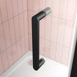 Adjustable 800-900mm Wall to Wall Sliding Door Glass Shower Screen in Black