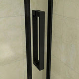 Adjustable 900-1000mm Wall to Wall Sliding Door Glass Shower Screen in Black