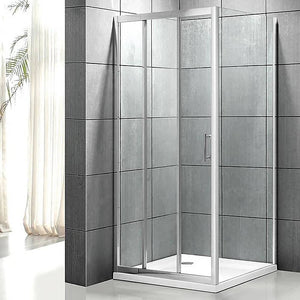 Adjustable 1300x920mm Single Door Corner Sliding Glass Shower Screen in Chrome