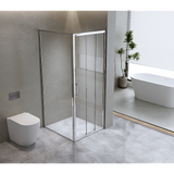 40mm Adjustable Contemporary Corner Sliding Chrome Shower Screen 116x80cm