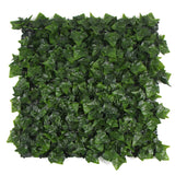 Variegated Boston Ivy Leaf Screen Green Wall Panel UV Resistant 1m X 1m (Solid Backing)