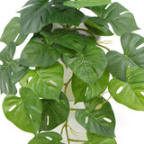 Decorative Ceramic Bowl Potted Artificial Monstera Plant 30cm