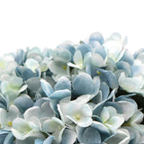 Premium Faux Hydrangea With Glass Vase (Artificial Flowering Blue Hydrangea) 23cm