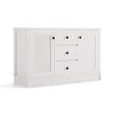 Margaux White Coastal Style Sideboard Buffet Unit