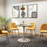 Jana White Mid-Century Design Round Dining Table