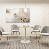 Jana White Mid-Century Design Round Dining Table