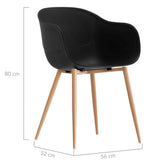 Jayden Black Charming Beetle Dining Chair Set of 2