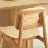 Luna Wooden Rattan Dining Chair Set of 2