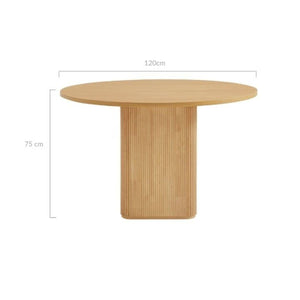 Kate 4 Seater Column Dining Table in Natural