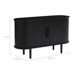 Kate Black Column Wooden Sideboard Table