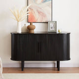 Kate Black Column Wooden Sideboard Table