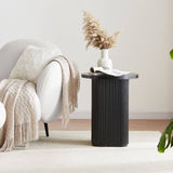 Kate Black Round Column Side Table