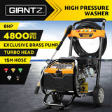 Giantz 4800PSI 8HP 15M Petrol High Pressure Cleaner Washer Water Jet Hose Gurney