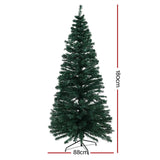 Jingle Jollys Christmas Tree 1.8M LED Xmas trees Optic Fibre Multi Colour