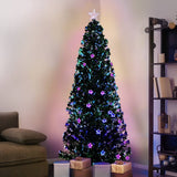 Jingle Jollys Christmas Tree 2.1M LED Xmas trees with Lights Multi Colour