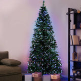 Jingle Jollys Christmas Tree 2.1M LED Xmas trees Optic Fibre Multi Colour