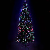 Jingle Jollys Christmas Tree 2.4M LED Xmas trees with Lights Multi Colour