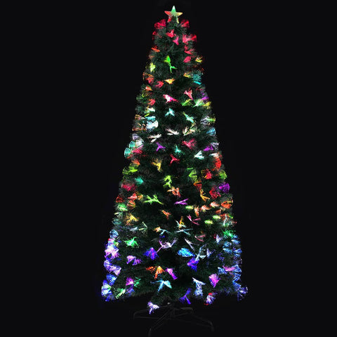 Jingle Jollys Christmas Tree 1.8M 6FT LED Xmas Multi Colour Lights Optic Fibre