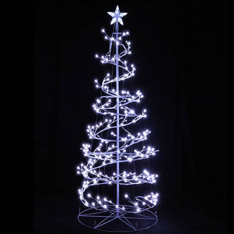 Jingle Jollys Christmas Tree 1.8M 320 LED Xmas Cold White Lights Optic Fibre