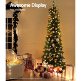 Jingle Jollys 1.8M Christmas Tree with Pre-Lit LED Lights Decoration 300 Tips