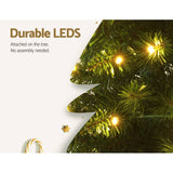 Jingle Jollys 1.8M Christmas Tree with Pre-Lit LED Lights Decoration 300 Tips