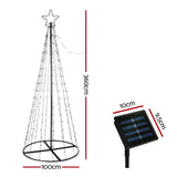 Jingle Jollys Solar Powered Christmas Tree 3.6M 8 Light Modes