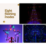 Jingle Jollys Solar Powered Christmas Tree 3.6M 8 Light Modes