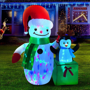 Jingle Jollys Inflatable Christmas 2.4M Snowman LED Lights Outdoor Decorations