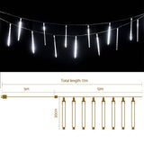 Jingle Jollys 12m Christmas Shower Lights 960 LED Icicle Falling Rain Meteor