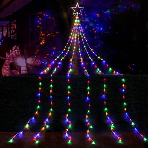 Jingle Jollys 5M Christmas Curtain Lights LED Motif Fairy String Light Outdoor