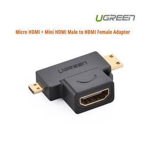 UGREEN Micro HDMI + Mini HDMI Male to HDMI Female Adapter (20144)