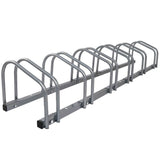 Darrahopens.com.au-1 6 Bike Floor Parking Rack Instant Storage Stand Bicycle Cycling Portable Racks Silver