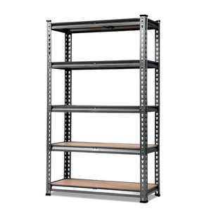 Darrahopens.com.au-1.8M 5-Shelves Steel Warehouse Shelving Racking Garage Storage Rack Grey