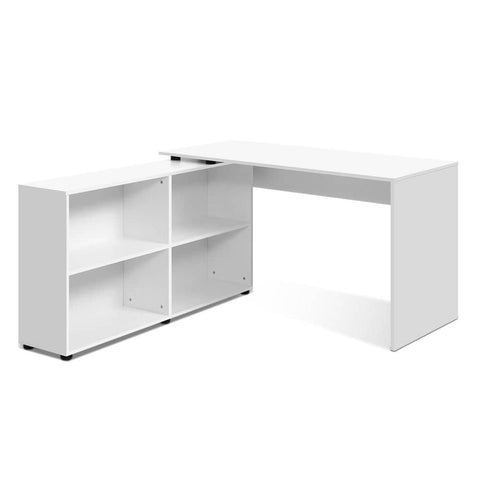 Artiss Office Computer Desk Corner Study Table Workstation Bookcase Storage