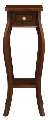 Darrahopens.com.au-1 Drawer Cabriol Leg Plant Stand (Mahogany)