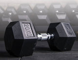 20KG Commercial Rubber Hex Dumbbell Gym Weight