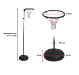 Netball Ring with Stand Portable Pole Height Adjustable