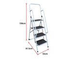 Foldable Non Slip 4 Step Steel Ladder