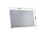 3.4m Caravan Privacy Screen Side Sunscreen Sun Shade for 12' Roll Out Awning